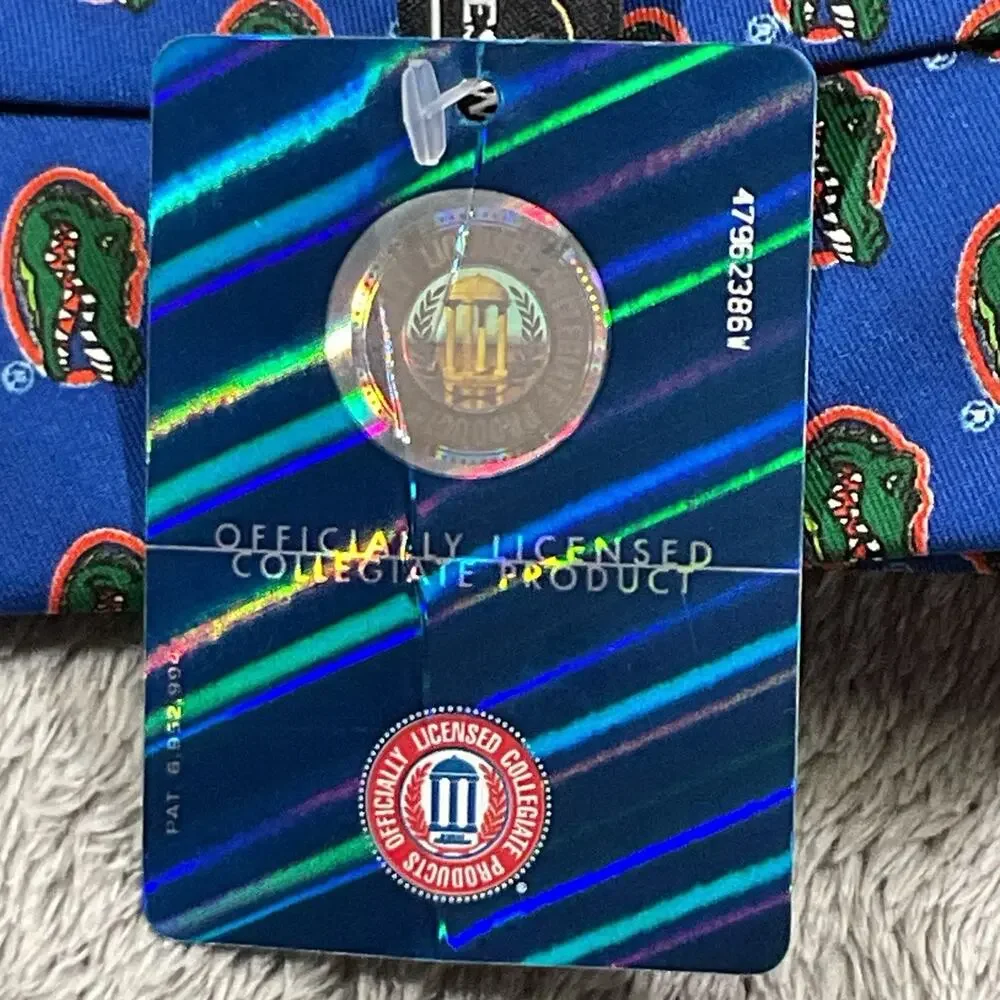 Florida Gators Eagles Wings Neck Tie Blue All Over Logo NCAA Licensed New W Tags